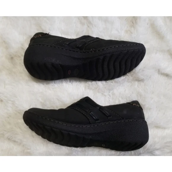 Clark's black slip on leather shoes women's 9.5 - Picture 6 of 6
